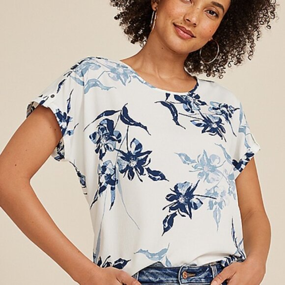 Delton Zipper Back Blouse - Picture 1 of 1